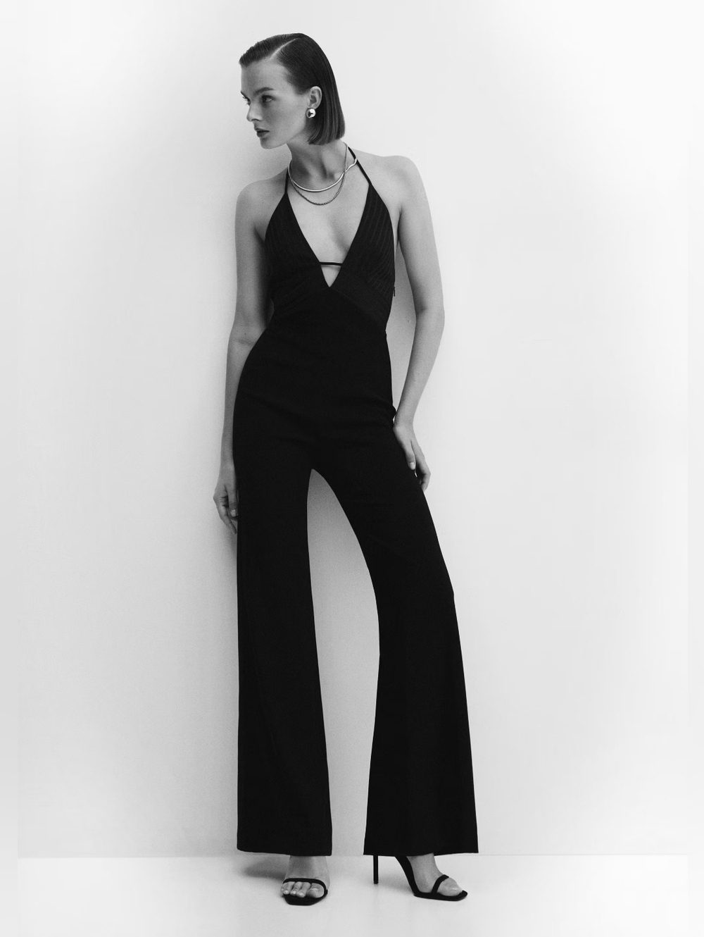 Mango Low-cut jumpsuit with satin details